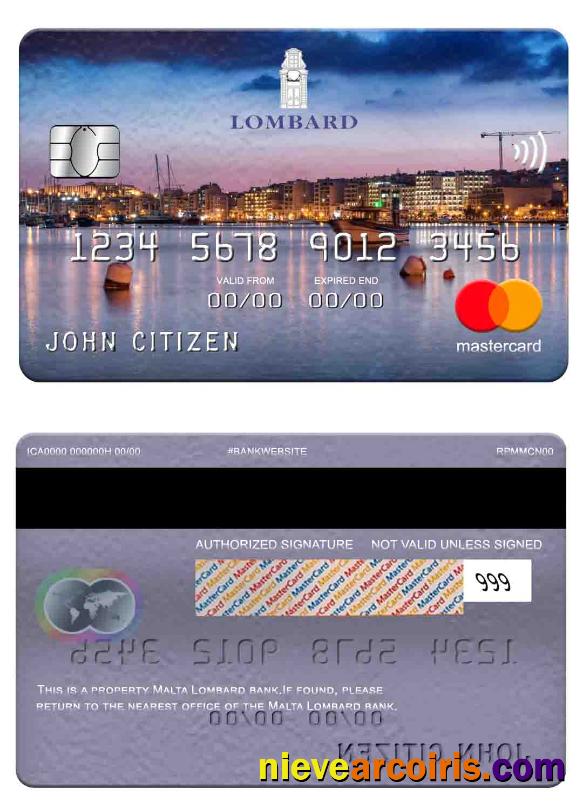 Malta Lombard Bank mastercard
